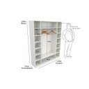 Ver imagem 1 de Armário Colmeia + Cabideiro (prateleira, organizador, loja, multiuso, expositor)