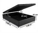 Ver imagem 3 de Cama Box Baú Viúva Reforçada 100x200 Corino Preto