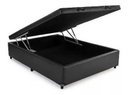 Ver imagem 1 de Cama Box Baú Viúva Reforçada 100x200 Corino Preto