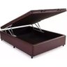 Cama Box Baú Viúva Reforçada 100x200 Corino Marrom - 1