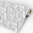 Ver imagem 2 de Papel de Parede Aspecto 3d Geométrico Quarto Autoadesivo