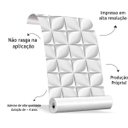 Ver imagem 5 de Papel de Parede Aspecto 3d Geométrico Sala Envio Rápido