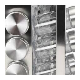 Porta Condimentos Base Giratório Inox 16 Potes - Temperos - 4