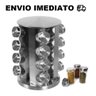 Porta Condimentos Base Giratório Inox 16 Potes - Temperos - 5