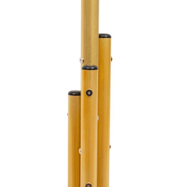 Cabideiro De Chão Pintura Eletrostática Dourado Verniz Grande – 67X175 Cm - 4