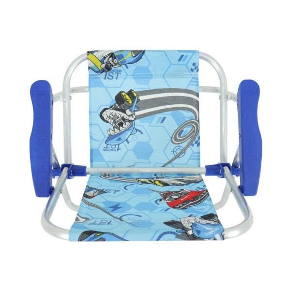 Cadeira Infantil Alumínio Praia Barbie e Hot Wheels Bel - Hot Wheels - Azul - 5