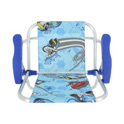 Cadeira Infantil Alumínio Praia Barbie e Hot Wheels Bel - Hot Wheels - Azul - 5