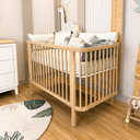 Ver imagem 6 de Berço Americano de Madeira Linha Kurve Carvalho Malva – Conforto e Elegância para o Bebê