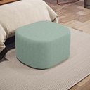 Ver imagem 1 de Puff Decorativo Orgânico para Living Quarto 70cm Doha W01 Linho Verde Menta - Lyam Decor