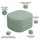 Ver imagem 4 de Puff Decorativo Orgânico para Living Quarto 70cm Doha W01 Linho Verde Menta - Lyam Decor