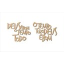 Ver imagem 1 de Kit Quadro Decorativo - Deus É Bom o Tempo Todo 2un - Crú