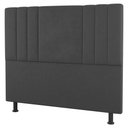 Ver imagem 1 de Cabeceira Cama Box Casal Queen Size Grace 160cm Suede Cinza Escuro - Desk Design