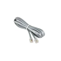 Cordão Telefônico Liso 4 Vias 2m Cinza Kit Econômico com 20 - 4