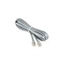 Cordão Telefônico Liso 4 Vias 2m Cinza Kit Econômico com 20 - 4