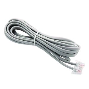 Cordão Telefônico Liso 4 Vias 2m Cinza Kit Econômico com 20