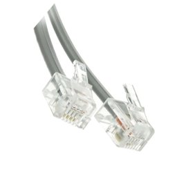 Cordão Telefônico Liso 4 Vias 2m Cinza Kit Econômico com 20 - 3