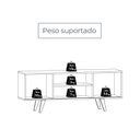 Ver imagem 7 de Rack para TV até 55 Polegadas 2 Portas Pés Retrô Lisboa Marrom Bege