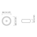 Ver imagem 2 de Cuba De Apoio Redonda Louça 36cm Branca Icasa