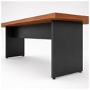 Ver imagem 6 de Mesa de Reunião 2,00×0,90m com Caixa de Tomada - Workstart - Nogal Sevilha/Preto - 21403