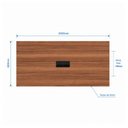 Ver imagem 5 de Mesa de Reunião 2,00×0,90m com Caixa de Tomada - Workstart - Nogal Sevilha/Preto - 21403