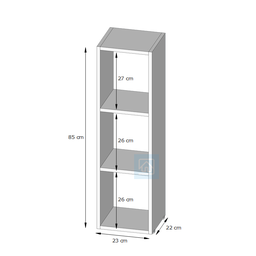 Estante para Livros com Três Prateleiras Branco - Compmovel - 2