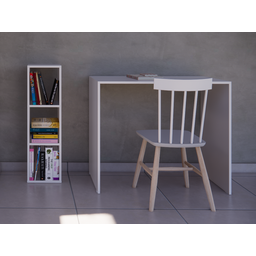 Estante para Livros com Três Prateleiras Branco - Compmovel - 3