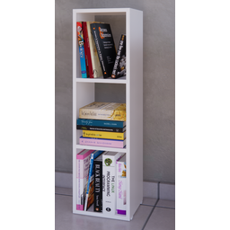 Estante para Livros com Três Prateleiras Branco - Compmovel - 1