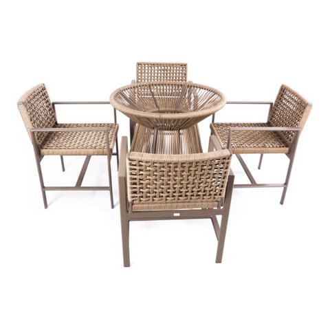 Jogo de Mesa com 4 cadeiras - Corda Náutica