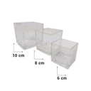 Ver imagem 2 de Kit Com 3 Vasinhos De Vidro