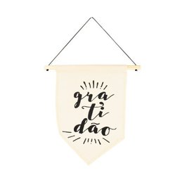 Kit com 3 Flâmulas Decorativas com Frases Inspiradoras - 3