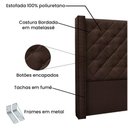 Ver imagem 3 de Cabeceira Vicenza Cama Box Queen 160 Cm Suede Café