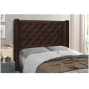 Ver imagem 4 de Cabeceira Vicenza Cama Box Queen 160 Cm Suede Café