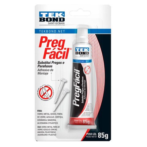 Cola Adesiva Prega Fácil Liquido Substitui Prego Parafuso 85g