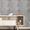 Ver imagem 3 de Papel de Parede Adesivo Zara Rose com Cimento Queimado 5m