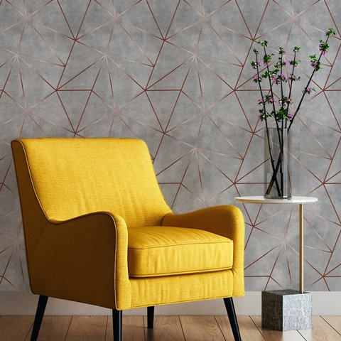 Papel de Parede Adesivo Zara Rose com Cimento Queimado 5m