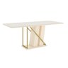 Mesa de Jantar Andy 200 C/ Vidro Off White - Henn - 2