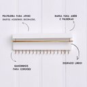 Ver imagem 2 de Porta Acessórios de Parede Branco e Dourado