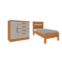 Ver imagem 2 de Conjunto Infantil com Cama 100% MDF e Cômoda Harmonia Yescasa Bege/Cinamomo/Off White