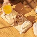 Ver imagem 1 de Bandeja de madeira pinus com corda - pequena