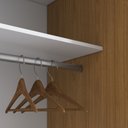 Ver imagem 7 de Guarda-Roupa Solteiro 2 Portas de Correr com Espelho 3 Gavetas MDF 235x120cm Domus Marrom Freijó Natura