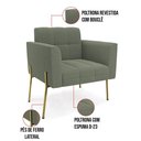 Ver imagem 7 de Namoradeira e Poltrona Pé de Ferro Dourado Elisa Bouclê D03 - D'Rossi Cor Menta