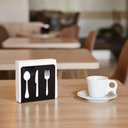 Ver imagem 2 de Porta Guardanapo Preto Acrílico Decorativo Talheres de Mesa 14cm Gourmet Zarg