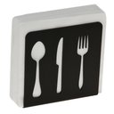 Ver imagem 1 de Porta Guardanapo Preto Acrílico Decorativo Talheres de Mesa 14cm Gourmet Zarg