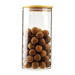 Kit 6 Potes De Vidro 250ml Hermético Redondo Tampa Bambu - 3