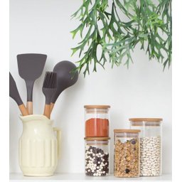 Conjunto Pote Vidro Hermético 500ml 600ml 800ml Kit 6 Unid. - 4