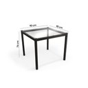 Ver imagem 4 de Sala de Jantar Reno com Tampo de Vidro 90x90cm e 4 Cadeiras Hydra Plus Preto