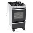 Ver imagem 2 de FOGAO 4 BOCAS VENAX MAXI VITREO BRANCO GAS GLP