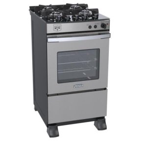 Fogao 4 Bocas Venax Gaudi Vetro Vitreo Inox Gas GLP 220 V