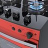 Fogao 4 Bocas Venax Gaudi Vetro Vitreo Vermelho Gas GLP 127 V - 7
