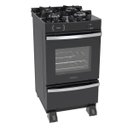 Ver imagem 1 de FOGAO 4 BOCAS VENAX MAXI VITREO PRETO FOSCO GAS GLP